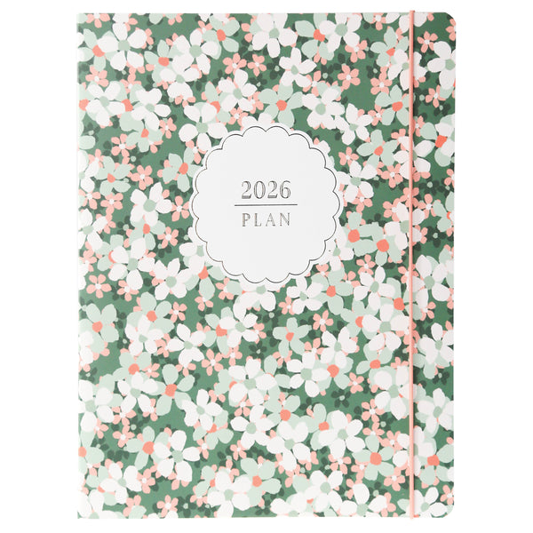 Floral 8 x 10 18-Month Monthly Planner