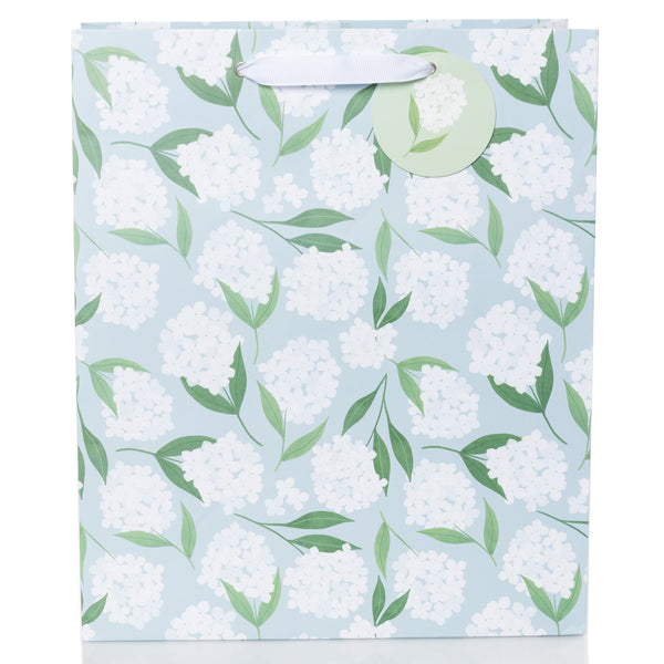 Bold Hydrangeas Large Portrait Gift Bag