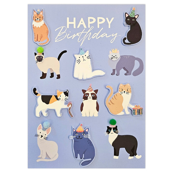 Party Cats Birthday Handmade Card