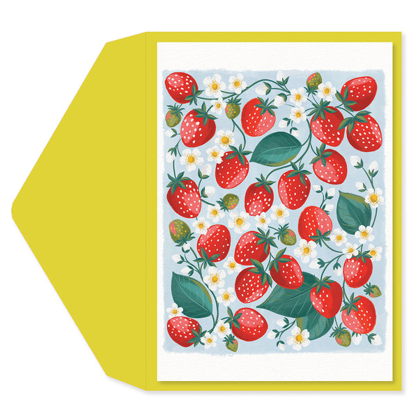 Strawberries Blank Card