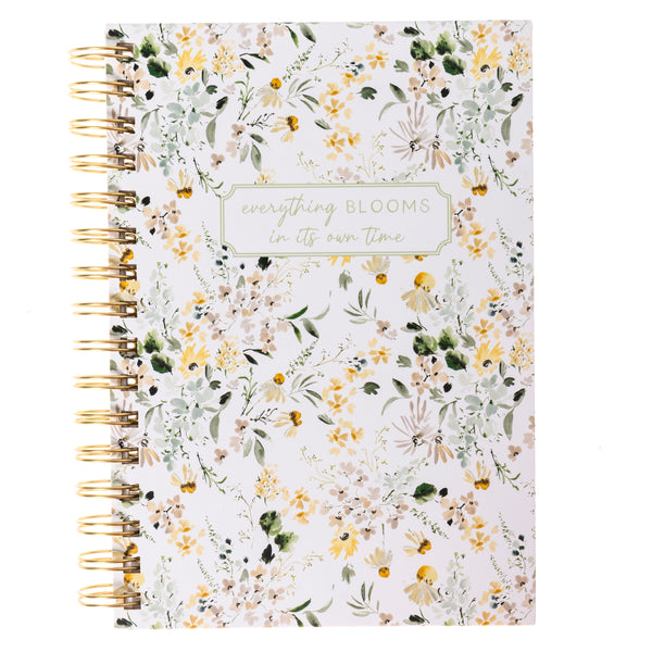 Spring Watercolor Floral 6 x 8 Spiral Hard Cover Journal
