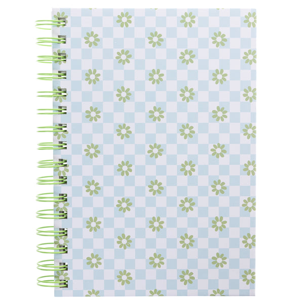 Daisy Check 6 x 8 Spiral Hard Cover Journal