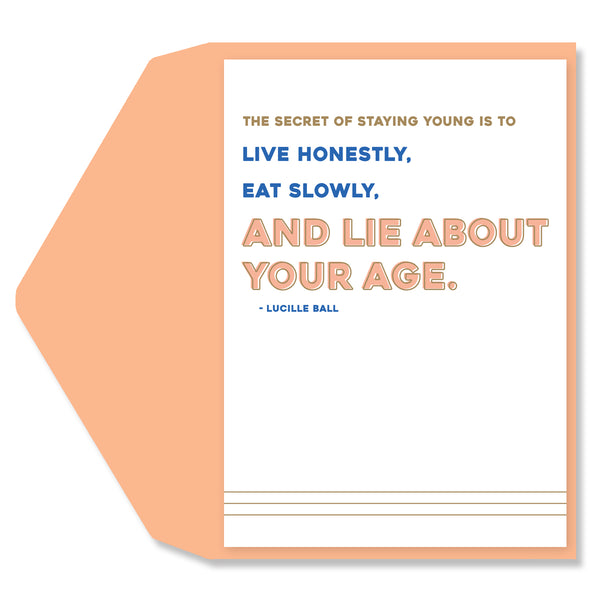 Lie about your Age Greeting Card