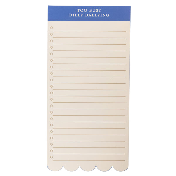 Blue Die-Cut List Pad