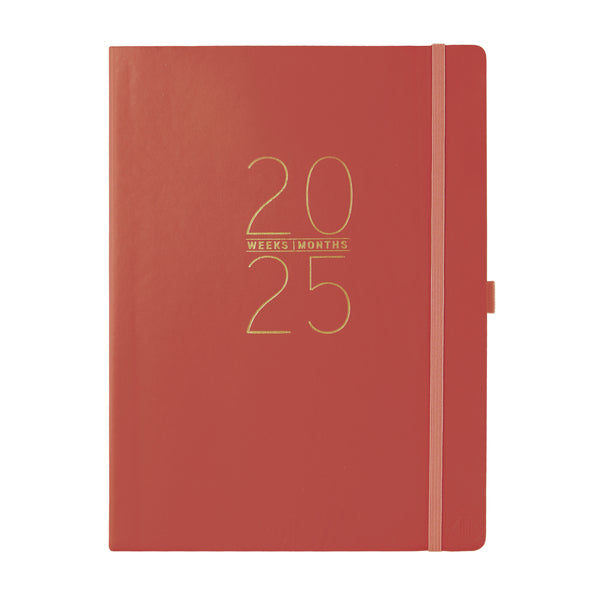 Apollo Collection Red 8 x 10 18-Month Vegan Leather Planner