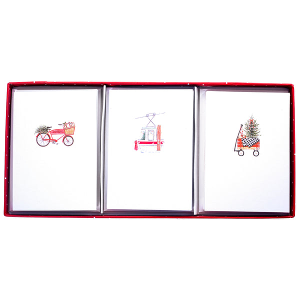 Watercolor Icons Set of 3 Petite Boxed Cards