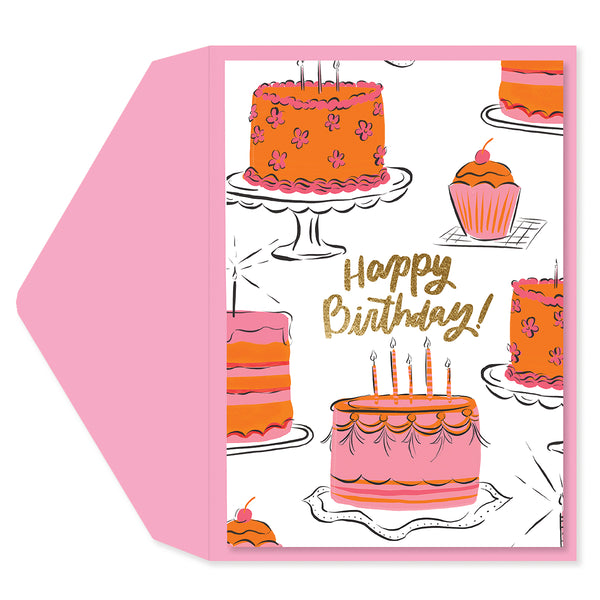 Orange Cakes Greeting Card