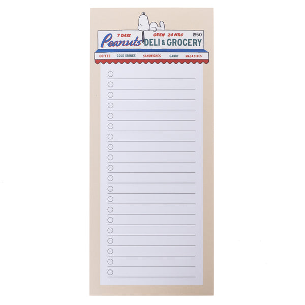 Peanuts Deli Notepad