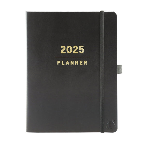 Apollo Collection Black 6 x 8 18 - Month Vegan Leather Planner - Graphique de France