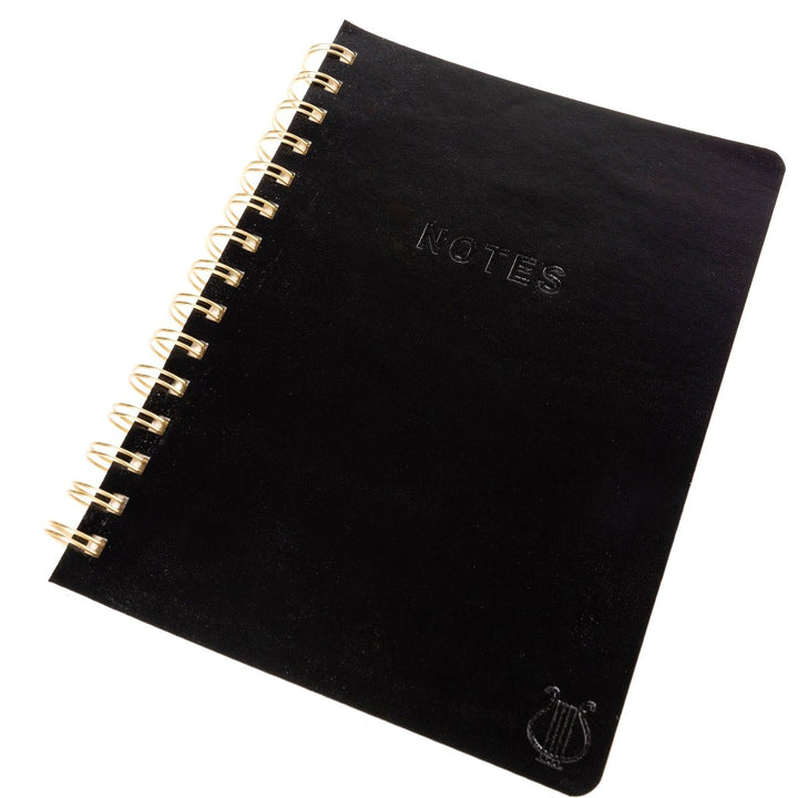 Apollo Collection Black 6 x 8 Spiral Vegan Leather Journal - Graphique de France