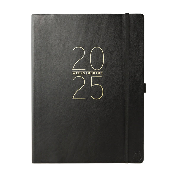 Apollo Collection Black 8 x 10 18 - Month Vegan Leather Planner - Graphique de France