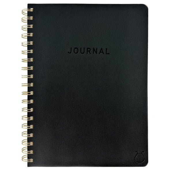 Apollo Collection Black 8 x 10 Spiral Vegan Leather Journal - Graphique de France