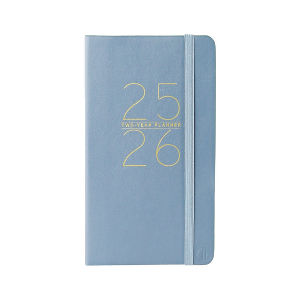 Apollo Collection Blue Vegan Leather 2 - Year Pocket Planner - Graphique de France