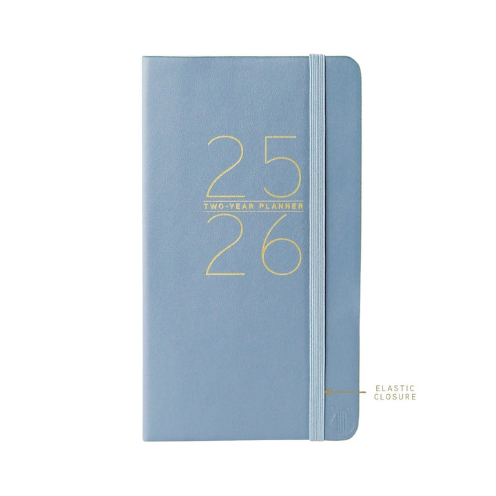 Apollo Collection Blue Vegan Leather 2 - Year Pocket Planner - Graphique de France