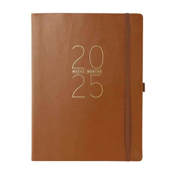 Apollo Collection Brown 8 x 10 18 - Month Vegan Leather Planner - Graphique de France