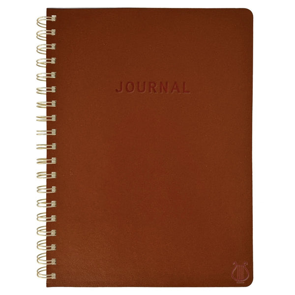 Apollo Collection Brown 8 x 10 Spiral Vegan Leather Journal - Graphique de France