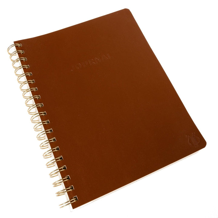 Apollo Collection Brown 8 x 10 Spiral Vegan Leather Journal - Graphique de France