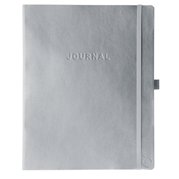 Apollo Collection Silver 8 x 10 Vegan Leather Journal - Graphique de France