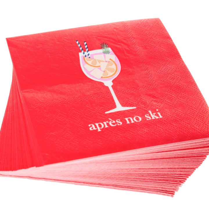 Après no Ski Holiday Cocktail Napkins - Graphique de France