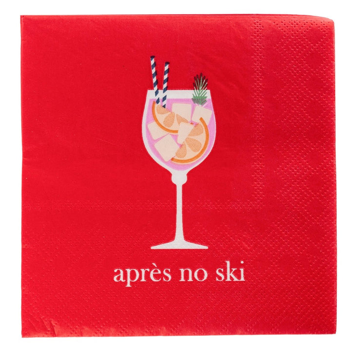 Après no Ski Holiday Cocktail Napkins - Graphique de France