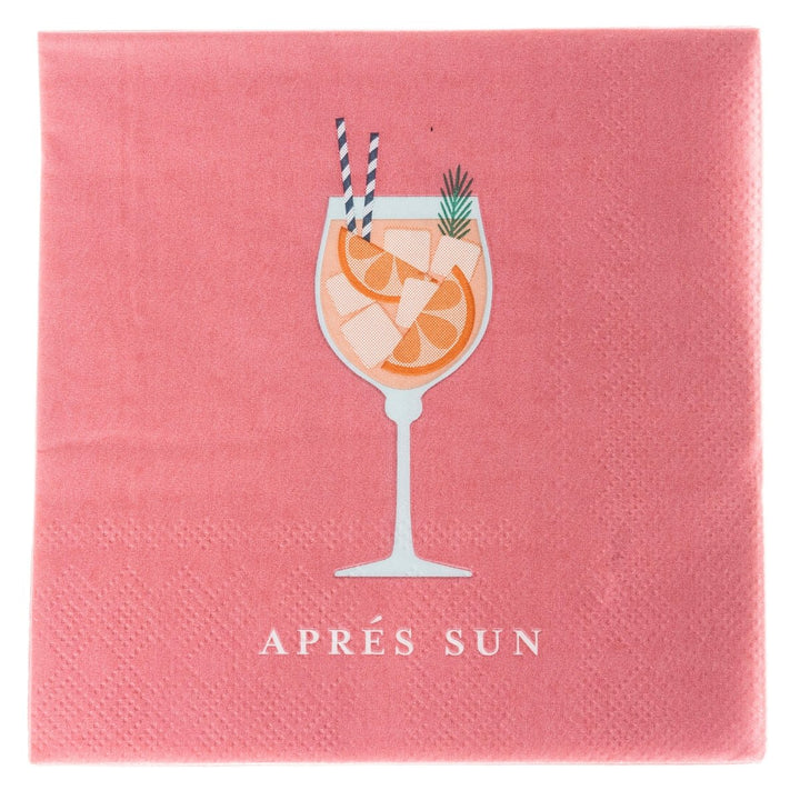 Apres Sun Cocktail Napkins - Graphique de France