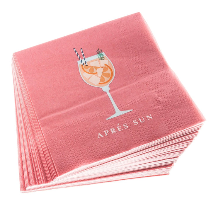 Apres Sun Cocktail Napkins - Graphique de France