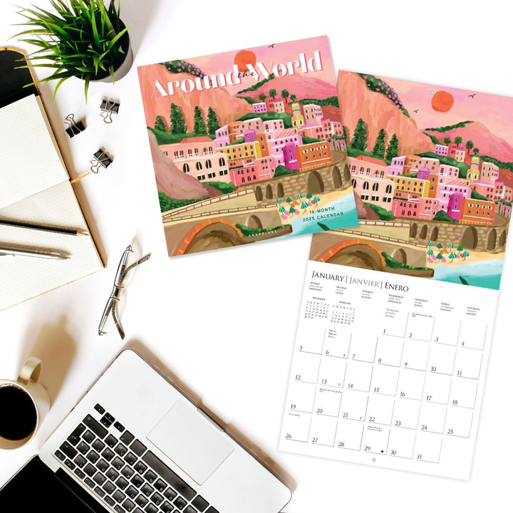 Around The World 12 x 12 Wall Calendar - Graphique de France