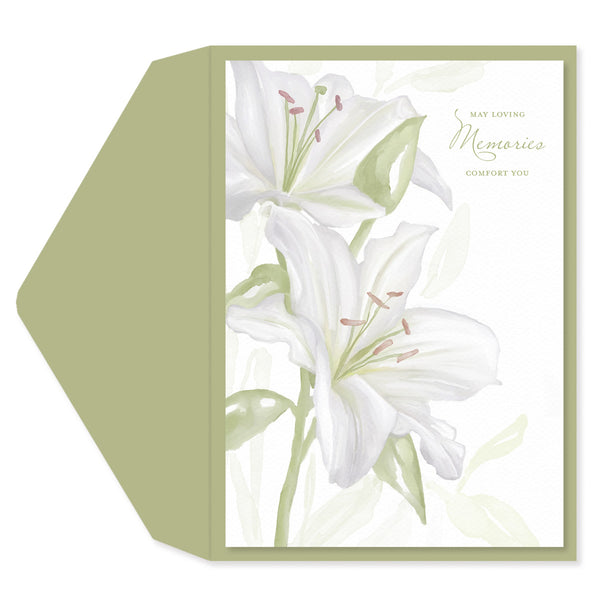 SympathyKiss ランダムメッセージカード Floral Damask Sympathy Card, 303473 | The Gallery Collection