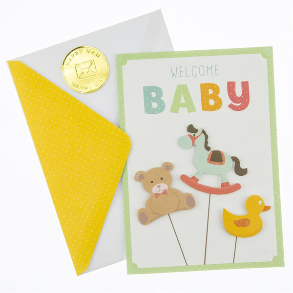 Baby Animals Baby Handmade Card - Graphique de France