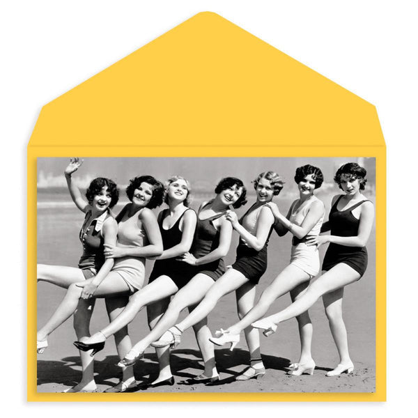 Bathing Beach Beauties Birthday Card - Graphique de France