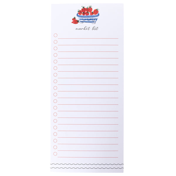 Market List Berry Basket Notepad