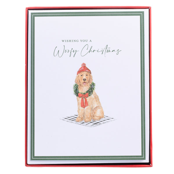 Watercolor Doodle Mid-Sized Holiday Boxed Card