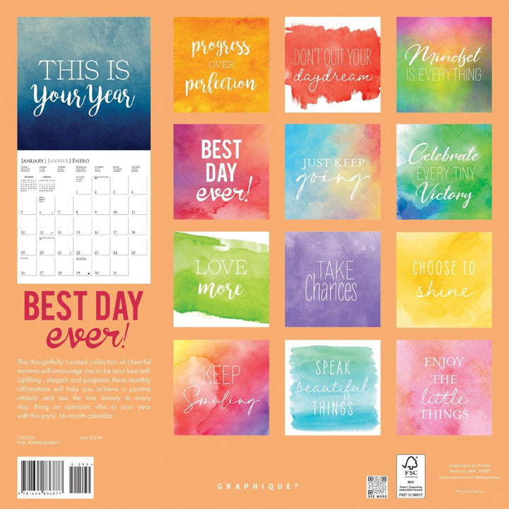Best Day Ever 12 x 12 Wall Calendar - Graphique de France