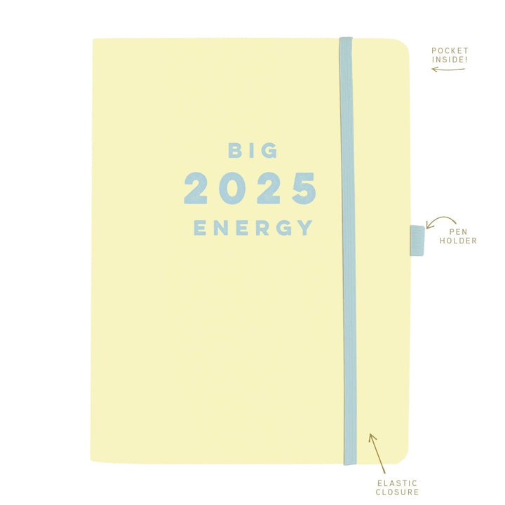 Big Energy 6 x 8 18 - Month Vegan Leather Planner - Graphique de France