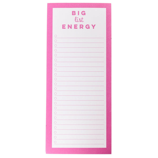 Big List Energy Magnetic Notepad - Graphique de France