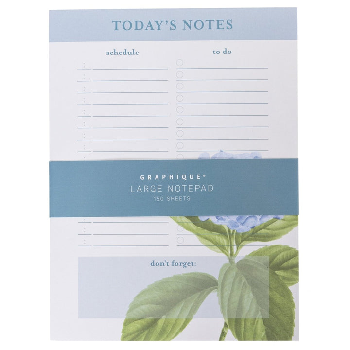 Blue Hydrangea Large Notepad - Graphique de France