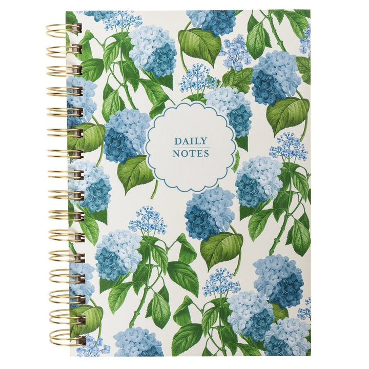 Blue Hydrangeas 6 x 8 Spiral Hard Cover Journal - Graphique de France