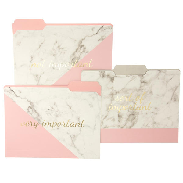 Blush Marble File Folder Set - Graphique de France