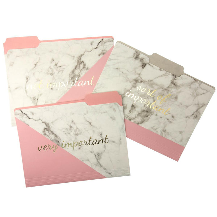 Blush Marble File Folder Set - Graphique de France