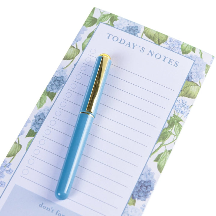 Bold Hydrangeas Magnetic Notepad with Pen - Graphique de France