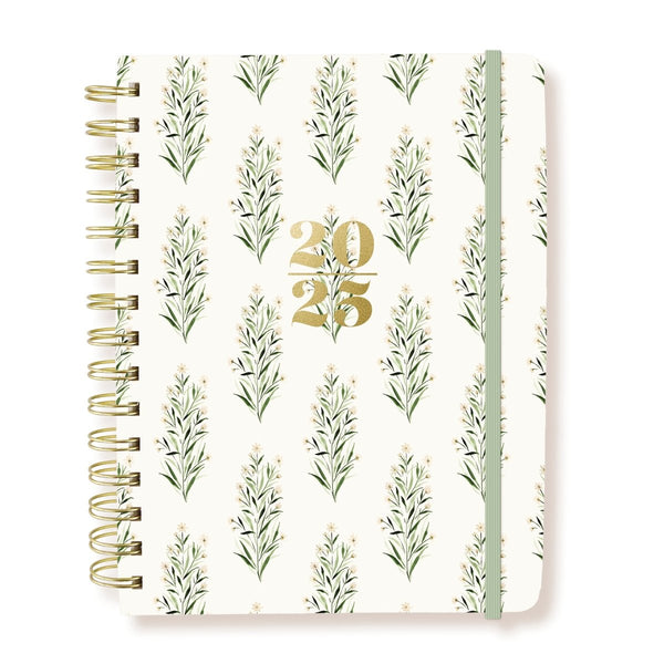 Botanical 6 x 8 18 - Month Hardbound Spiral Planner - Graphique de France