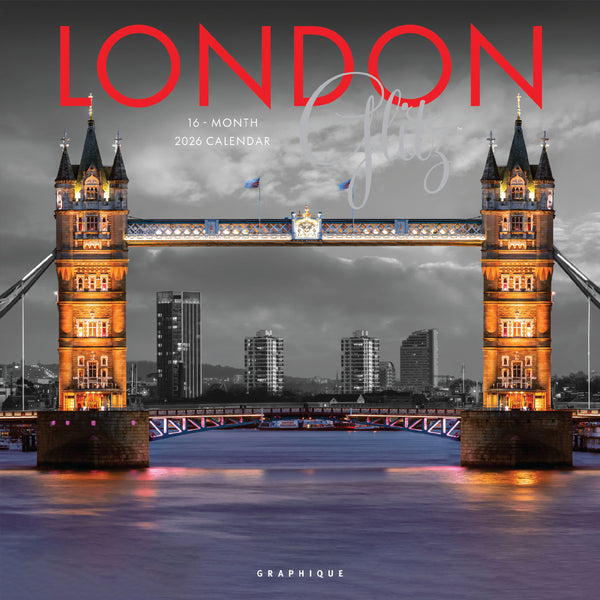 London Glitz 12 x 12 Wall Calendar