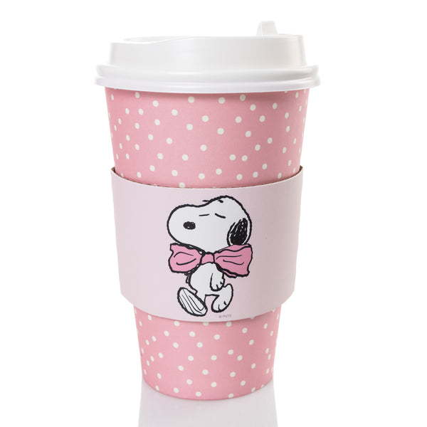 Snoopy with Pink Bowtie 12 Disposable Travel Cups