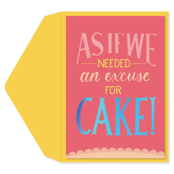 Cake Excuse Birthday Card - Graphique de France