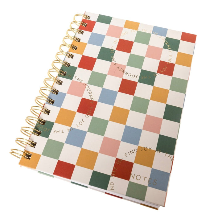 Check 6 x 8 Spiral Hard Cover Journal - Graphique de France