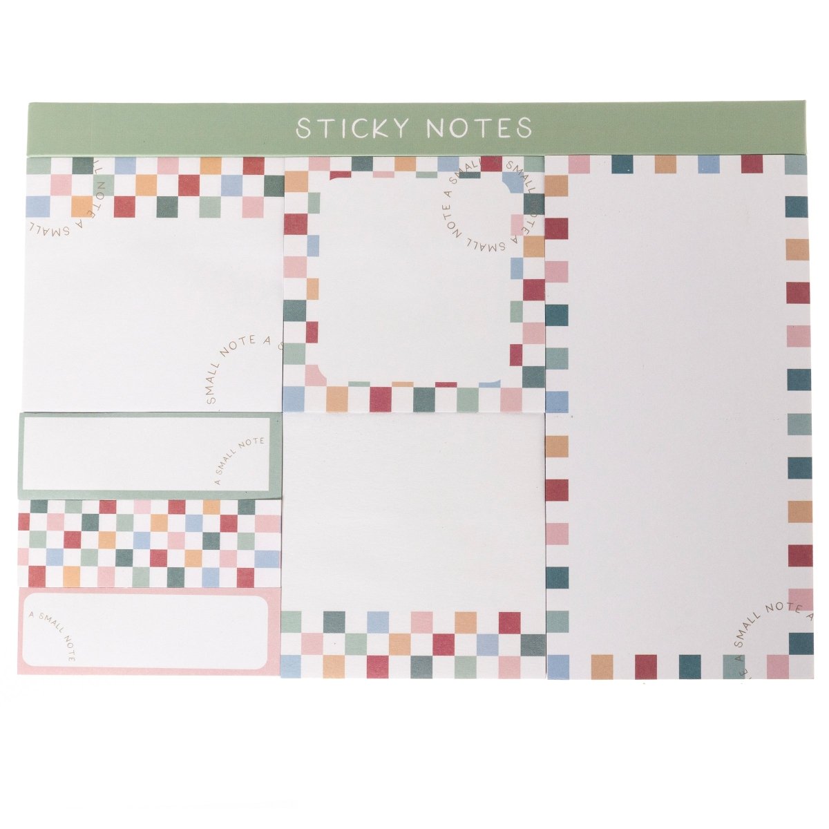 Check Sticky Notes Set | Multicolor & White | 80 Sheets – Graphique de ...