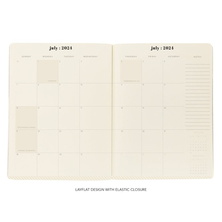 Checkered 8 x 10 18 - Month Monthly Planner - Graphique de France