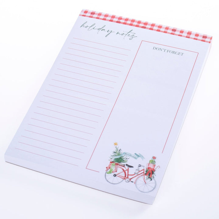 Christmas Bike Large Holiday Notepad - Graphique de France