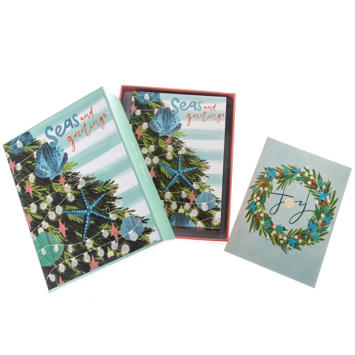 Coastal Large Holiday Keepsake Boxed Cards - Graphique de France