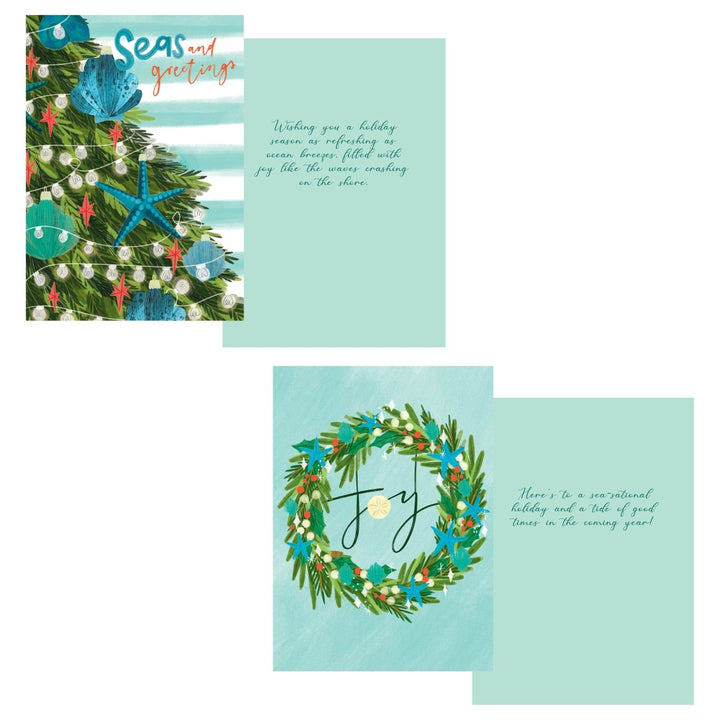 Coastal Large Holiday Keepsake Boxed Cards - Graphique de France